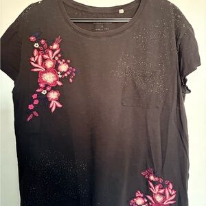 Guess Embroidered Floral Top